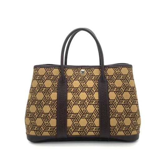 90252964 - HERMES Garden Party TPM Brown Toile Tote Bag
