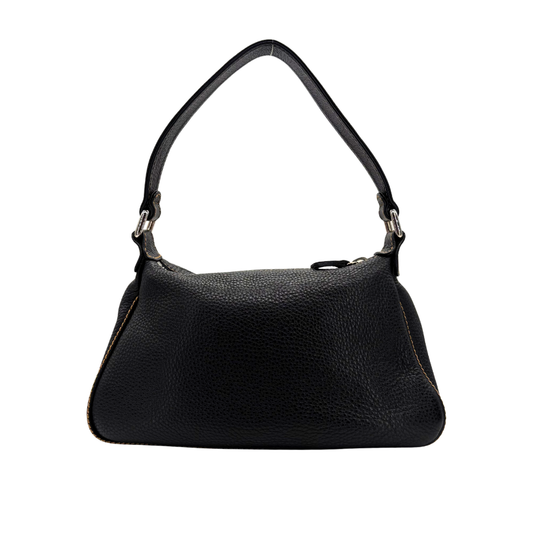 JAH226 - CHANEL Vintage Black Caviar Leather Handbag