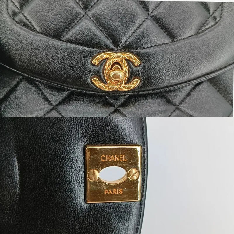 js667-chanel-vintage-black-lambskin-gold-chain-camera-bag
