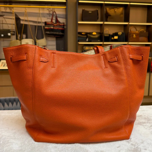 jx634-celine-orange-calfskin-cabas-phantom-tote-bag