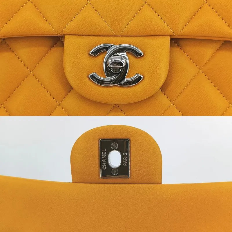 c445-chanel-vintage-yellow-lambskin-25cm-classic-flap-bag