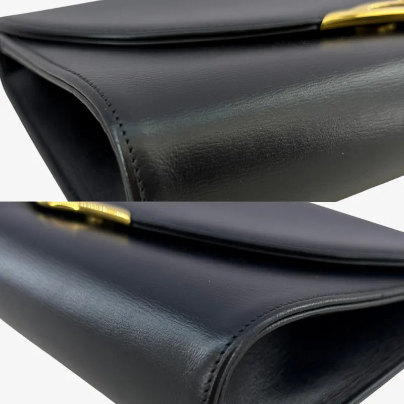 jah206-cartier-vintage-navy-leather-chain-shoulder-bag