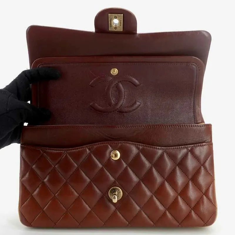 jr732-chanel-red-yellow-dkred-lambskin-25cm-classic-flap-bag