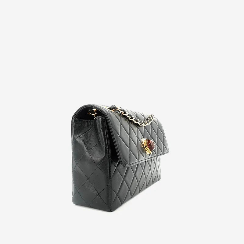 jq455-chanel-vintage-black-lambskin-shoulder-flap-bag
