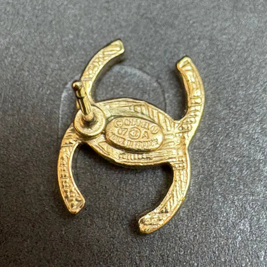 RE361 - CHANEL Vintage CC Logo Gold Earrings