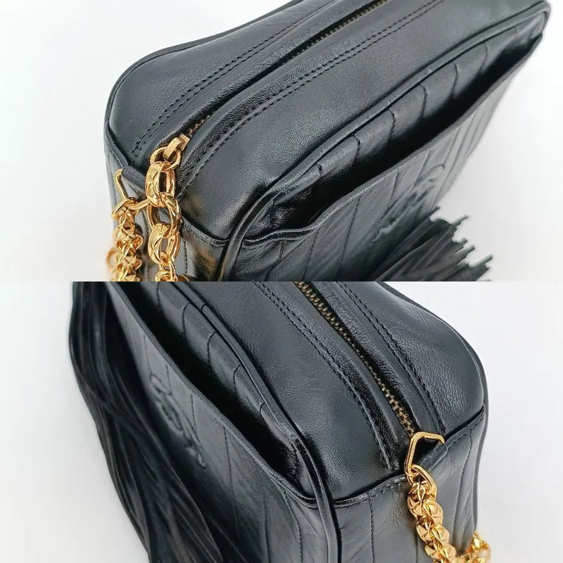 jt179-chanel-vintage-black-lambskin-tassels-gold-chain-camera-bag