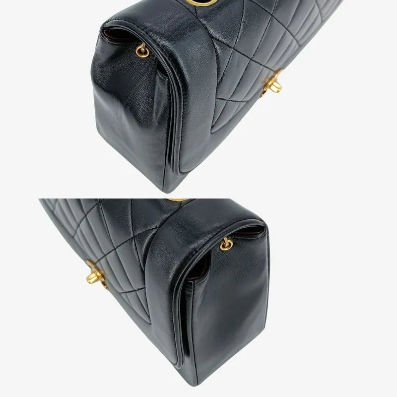 ra656-chanel-vintage-black-lambskin-25cm-diana-flap-bag