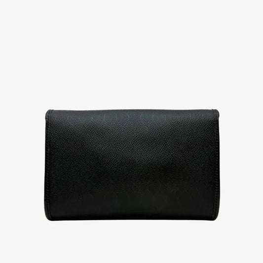 JY855 - CHRISTIAN DIOR Vintage Black Honeycomb Monogram Two-Ways Leather Bag