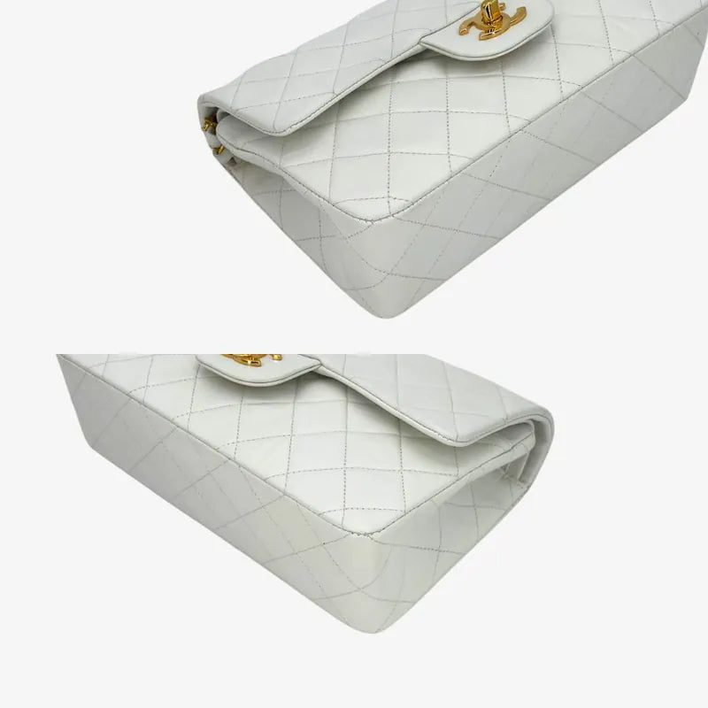 jah192-chanel-vintage-white-lambskin-23cm-classic-flap-bag