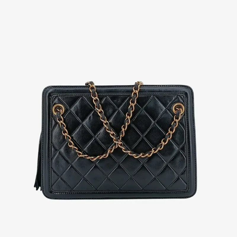 jt920-chanel-vintage-black-lambskin-quilted-shoulder-bag