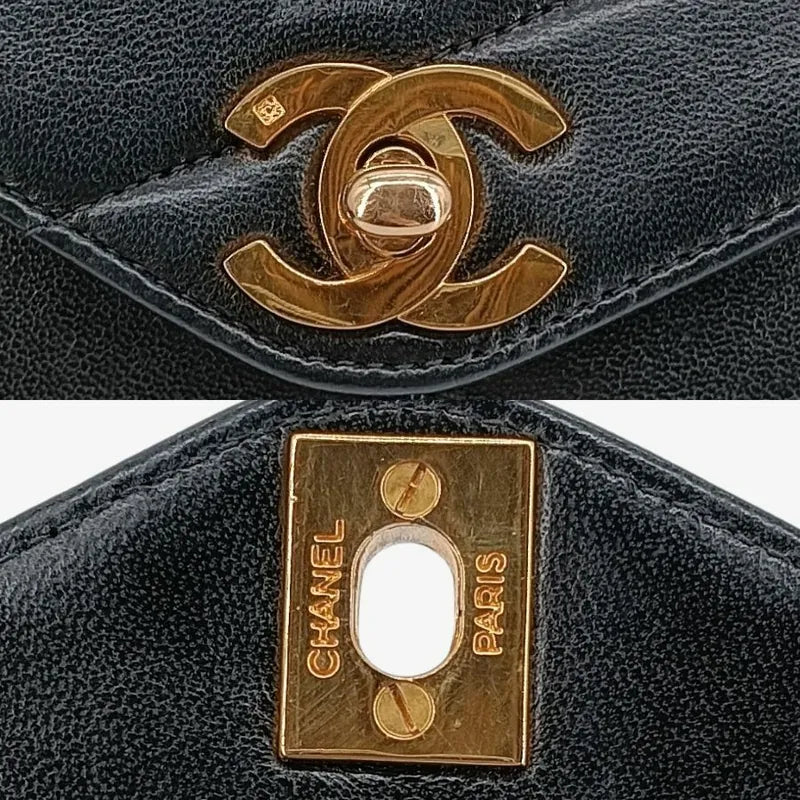 jah117-chanel-vintage-black-lambskin-cross-stripe-flap-bag