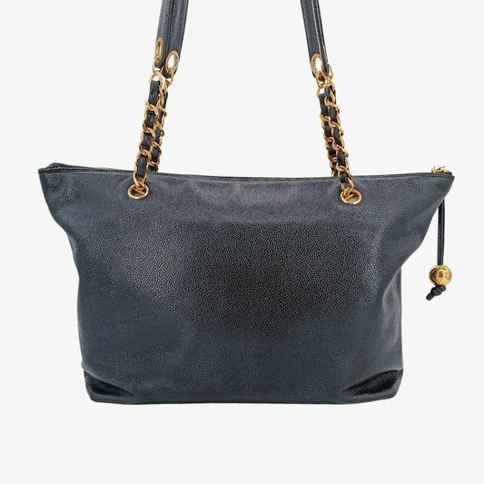 c410-chanel-vintage-black-caviar-leather-tote-bag
