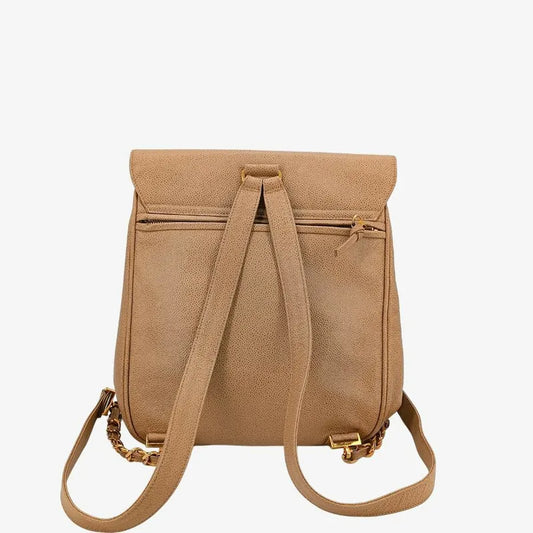 90192183-chanel-vintage-beige-caviar-leather-turnlock-flap-backpack