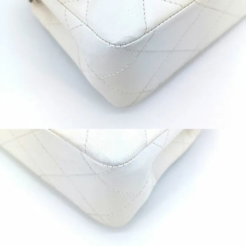 jt157-chanel-vintage-white-lambskin-25cm-flap-bag