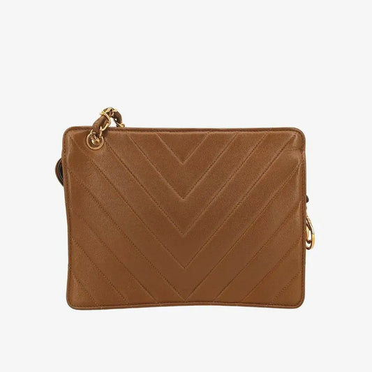 c307-chanel-vintage-brown-lambskin-chevron-shoulder-bag