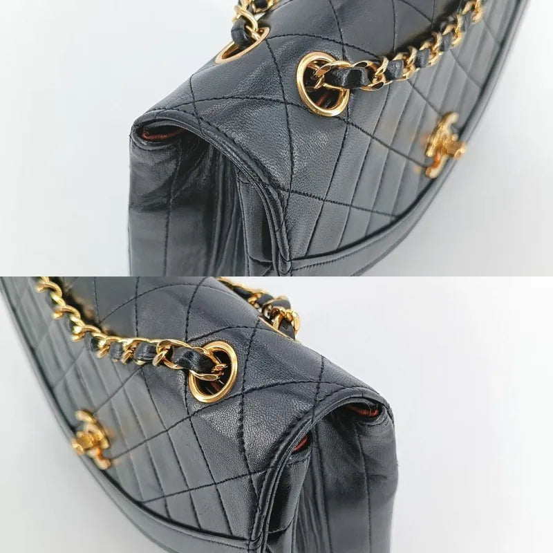 c442-chanel-vintage-black-lambskin-quilted-flap-bag