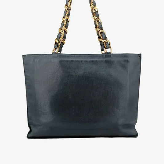 jq871-chanel-vintage-black-calfskin-cc-mark-chunky-chain-tote-bag