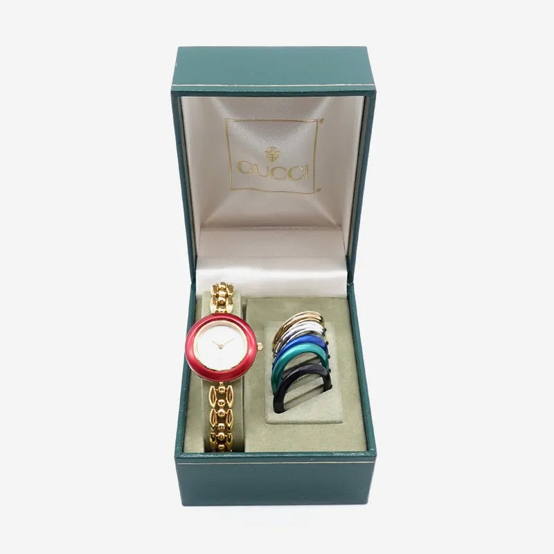 jq091-gucci-vintage-gold-plated-chain-with-bezels-watch