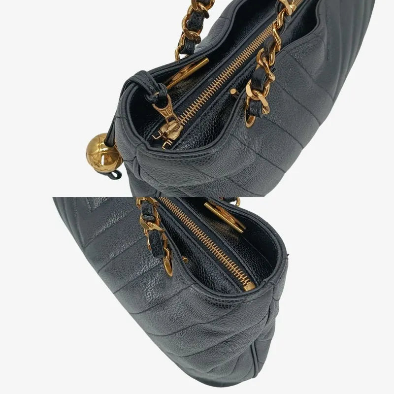 jah129-chanel-vintage-black-caviar-leather-chevron-tote-bag