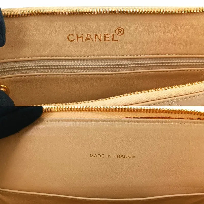 jt095-chanel-vintage-beige-lambskin-quilted-tote-bag