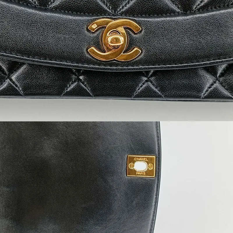 ra017-chanel-vintage-black-lambskin-25cm-diana-flap-bag