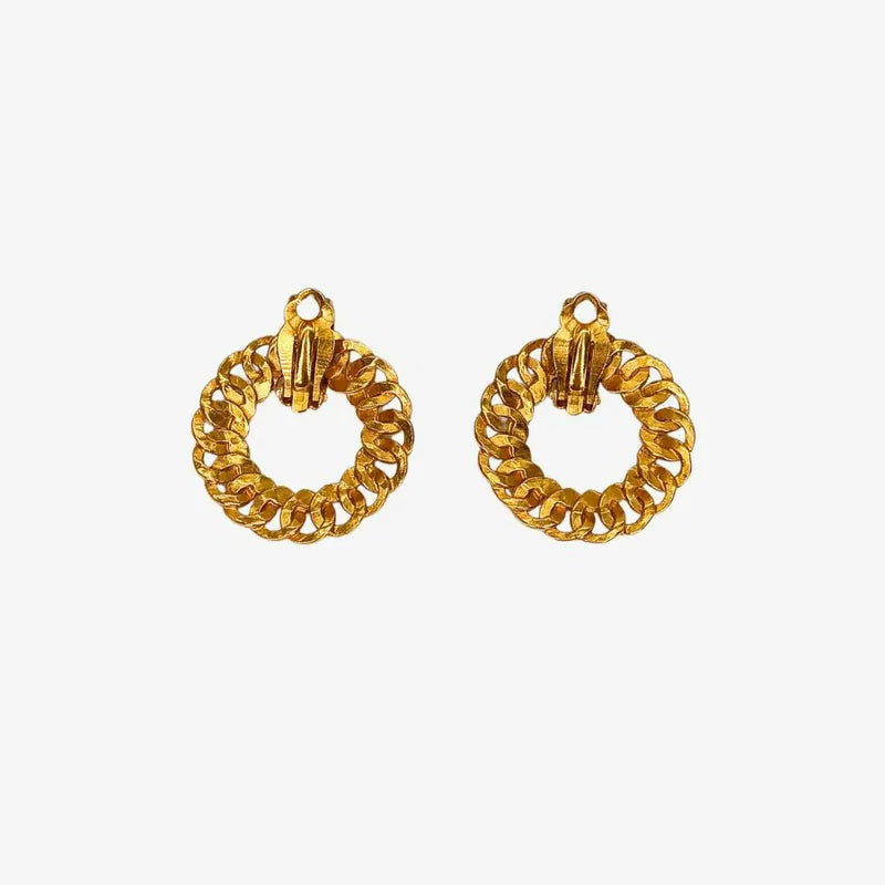 jw787-chanel-vintage-hoop-gold-plated-clip-on-earrings
