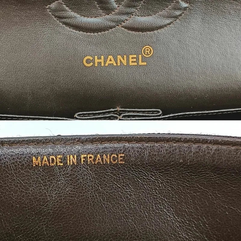 c362-chanel-vintage-brown-cotton-255-chain-classic-flap-bag