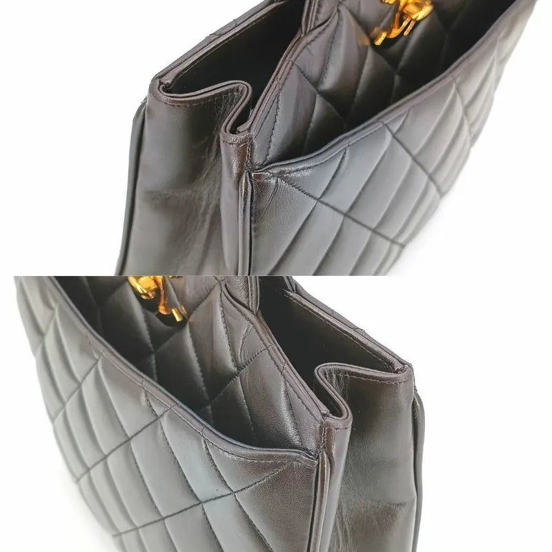 js042-chanel-vintage-brown-lambskin-quilted-tote-bag