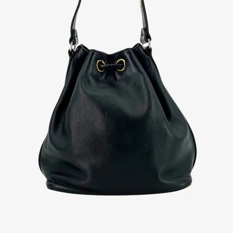 jw376-chanel-vintage-black-lambskin-bucket-bag
