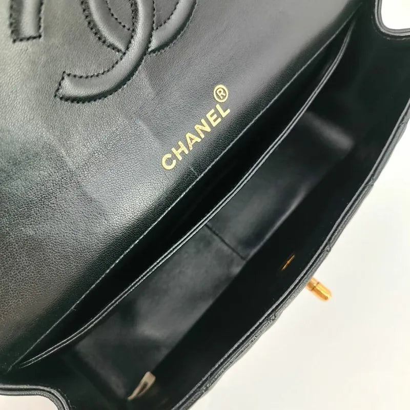 jt884-chanel-vintage-black-lambskin-flap-bag