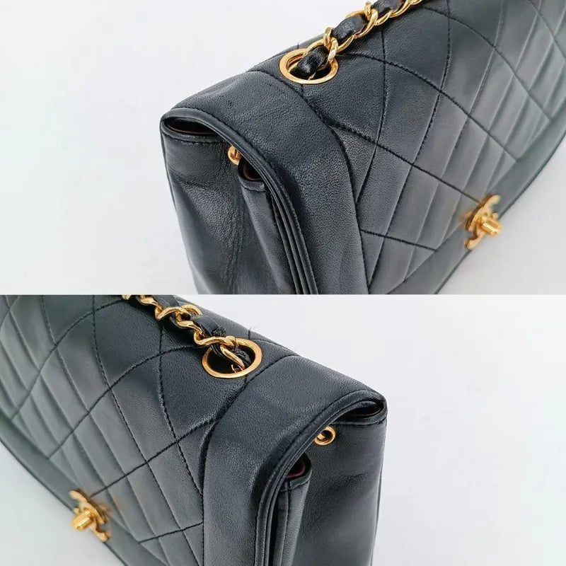 rb378-chanel-vintage-black-lambskin-25cm-diana-flap-bag