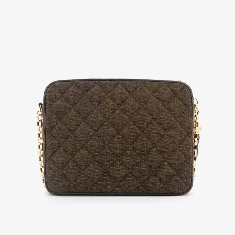 js011-chanel-vintage-brown-linen-gold-chain-camera-bag