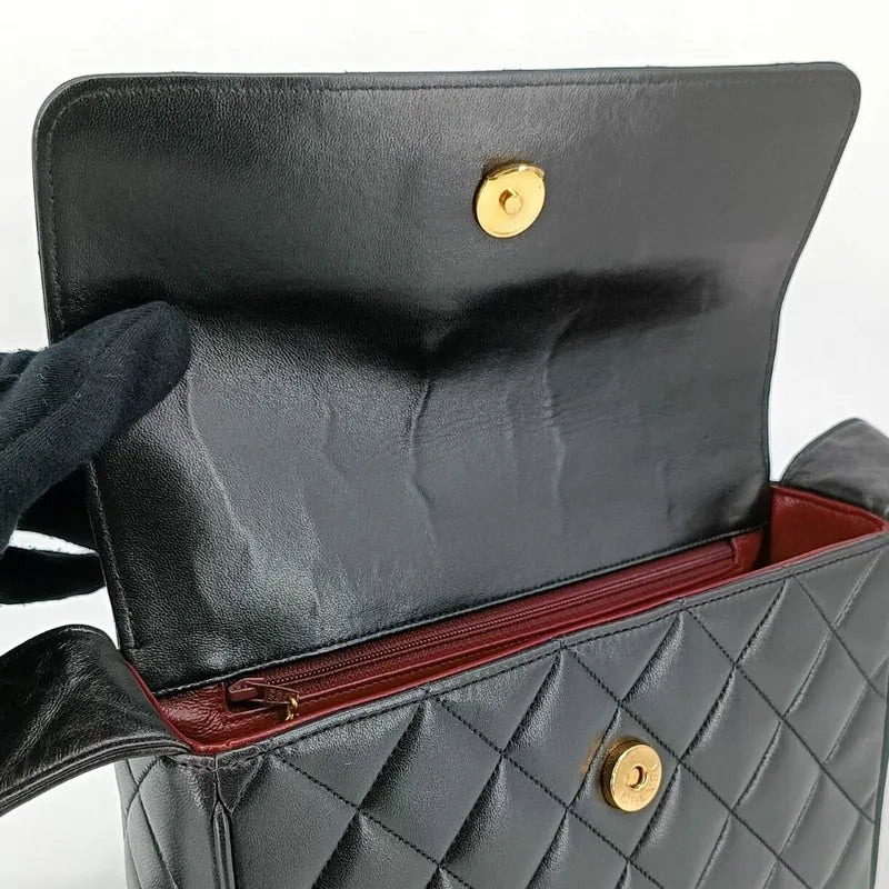 ra073-chanel-vintage-black-lambskin-quilted-flap-bag