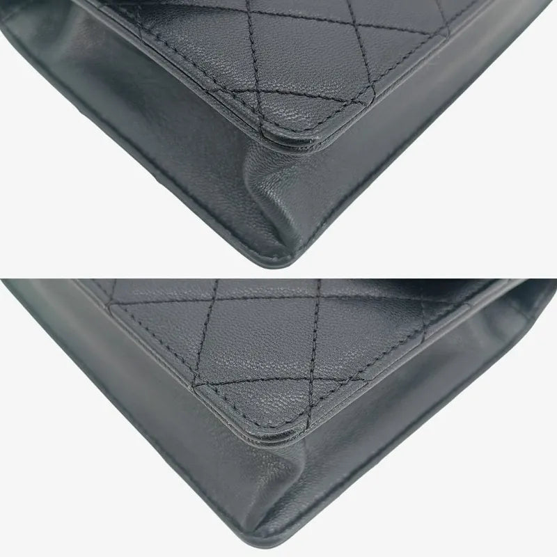 jah177-chanel-black-calfskin-quilted-lmitation-pearl-flap-bag