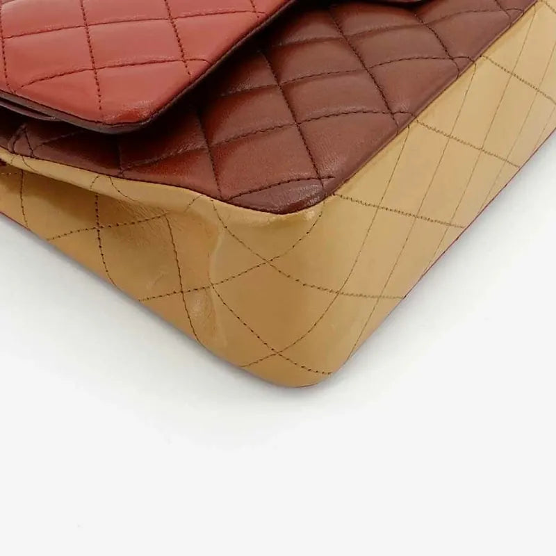 jr732-chanel-red-yellow-dkred-lambskin-25cm-classic-flap-bag
