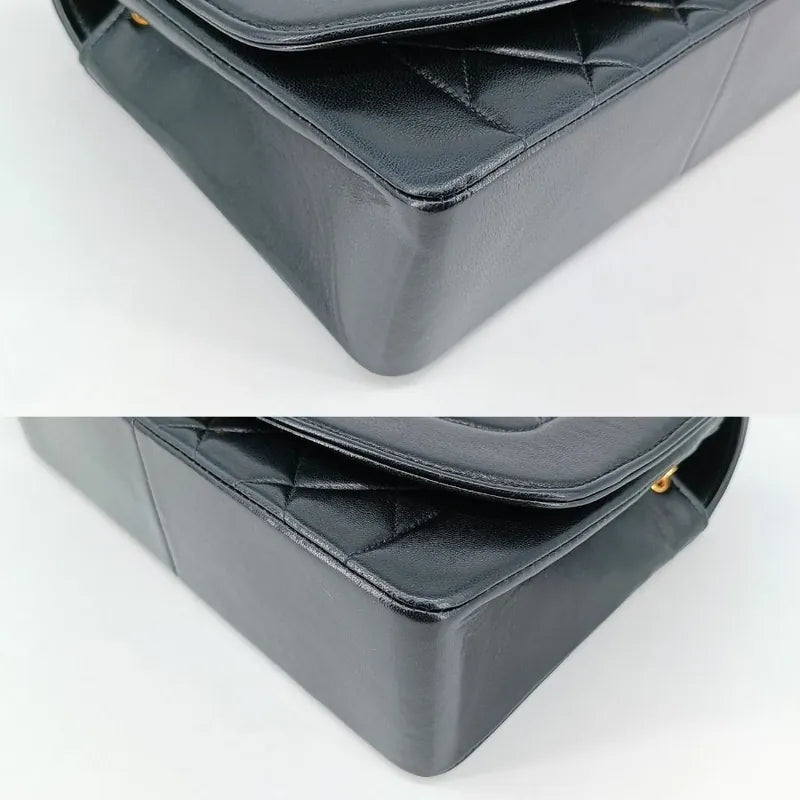 ra017-chanel-vintage-black-lambskin-25cm-diana-flap-bag