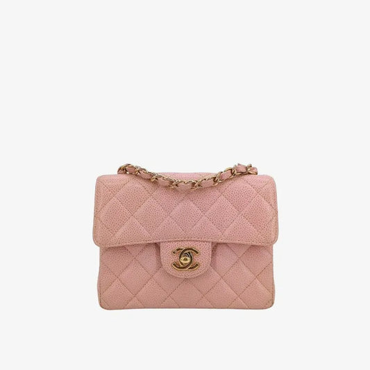 c451-chanel-vintage-pink-caviar-leather-17cm-mini-square-flap-bag