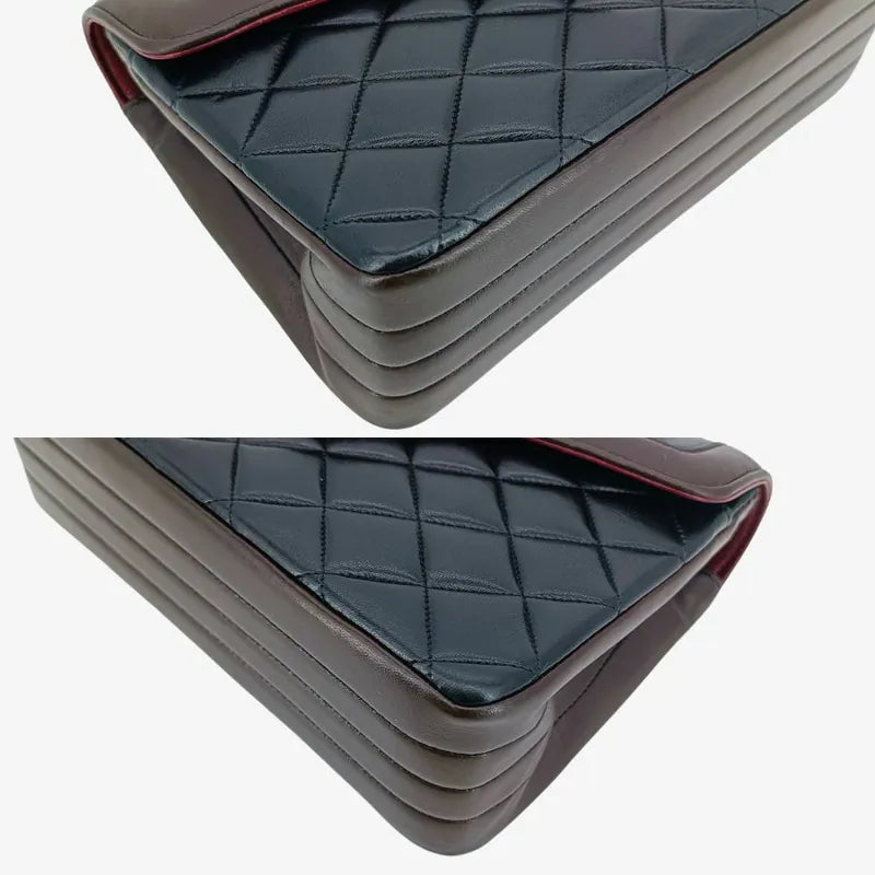 jt896-chanel-vintage-bicolor-black-brown-lambskin-quilted-flap-bag