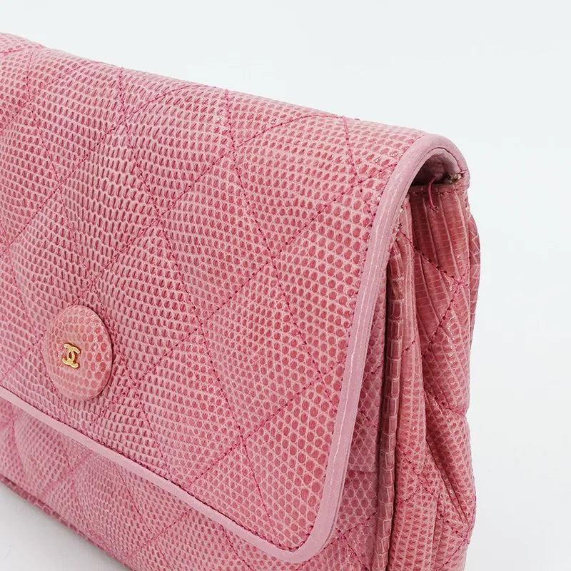 jq350-chanel-vintage-pink-lizard-skin-gold-chain-flap-bag