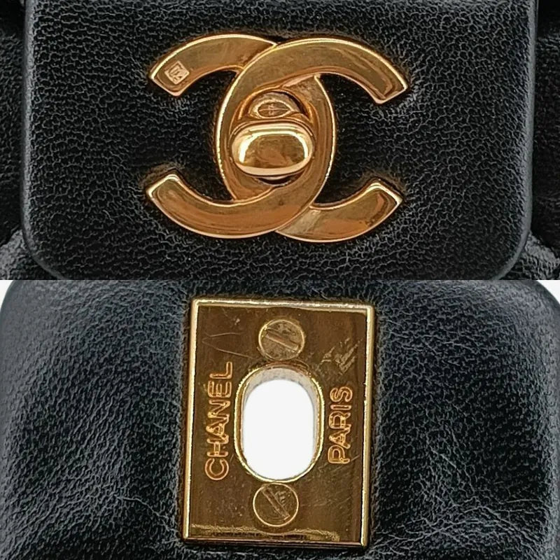 jt879-chanel-vintage-black-lambskin-27cm-classic-flap-bag