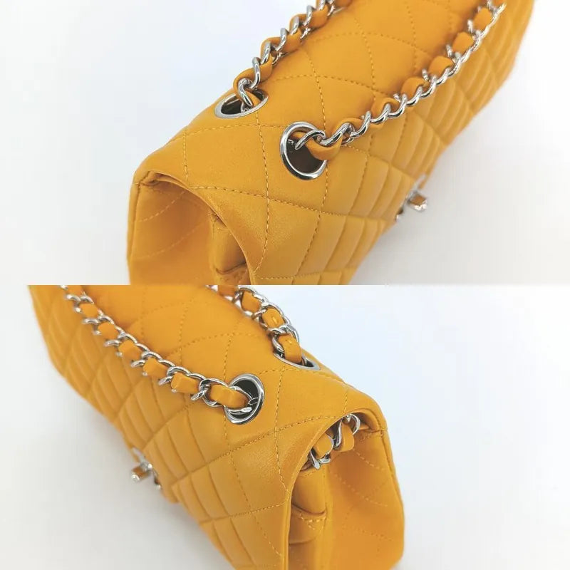 c445-chanel-vintage-yellow-lambskin-25cm-classic-flap-bag