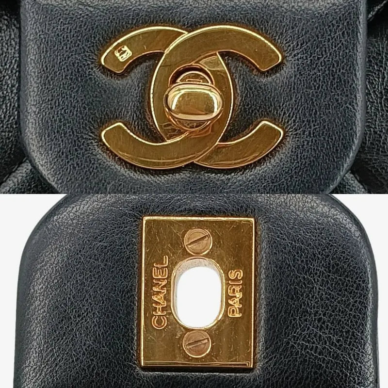 c428-chanel-vintage-black-lambskin-25cm-classic-flap-bag