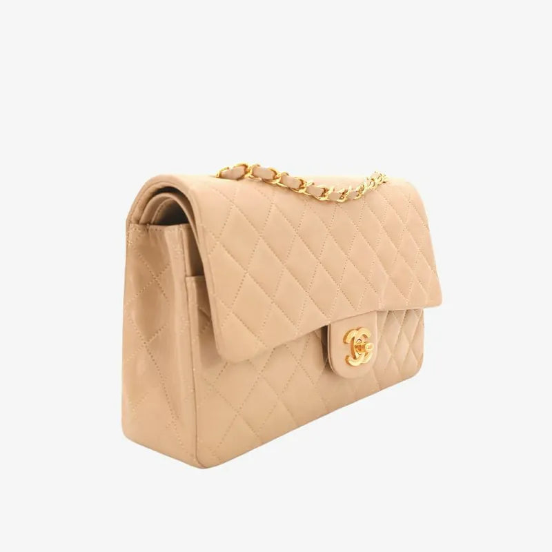jr791-chanel-vintage-beige-lambskin-25cm-classic-flap-bag