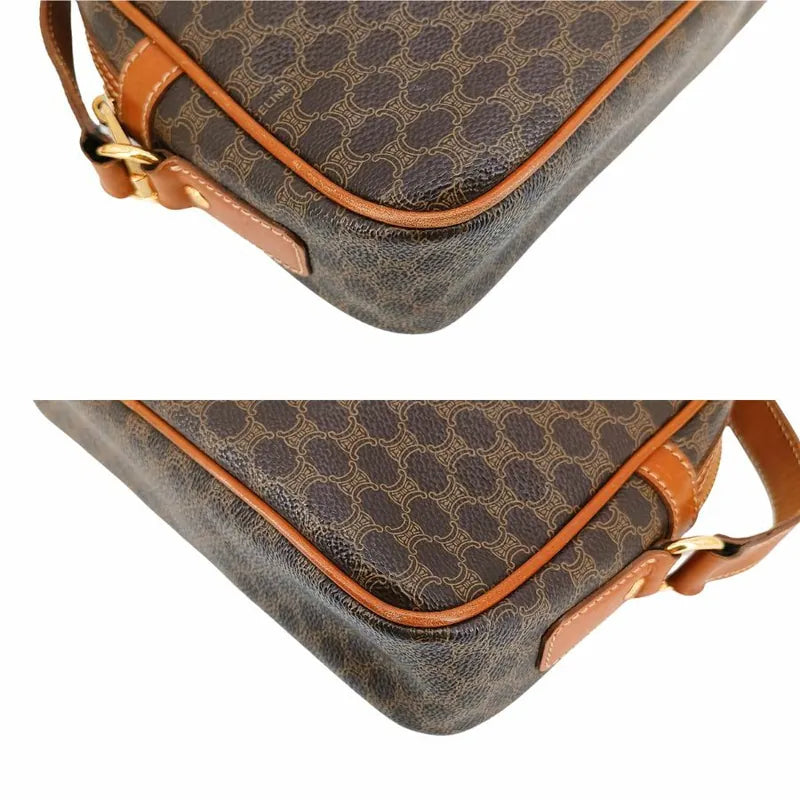 jt619-celine-brown-canvas-macadam-shoulder-bag