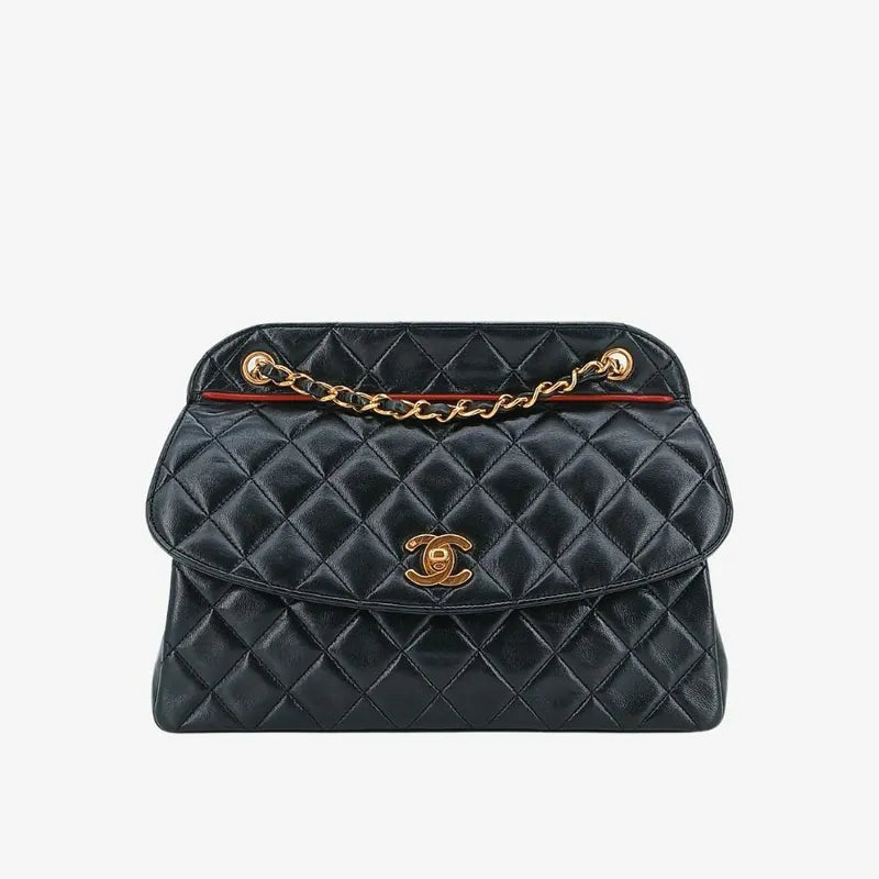 jt884-chanel-vintage-black-lambskin-flap-bag