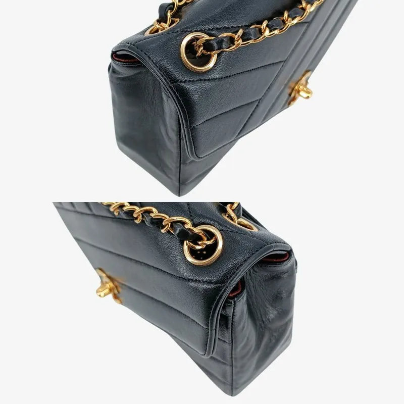 jah117-chanel-vintage-black-lambskin-cross-stripe-flap-bag