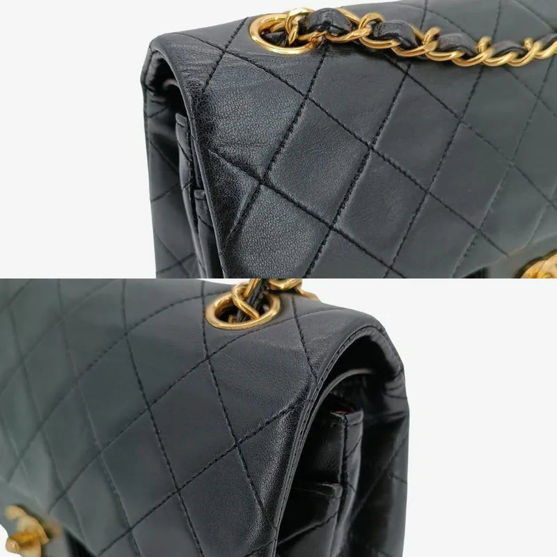 c524-chanel-vintage-black-lambskin-23cm-classic-flap-bag
