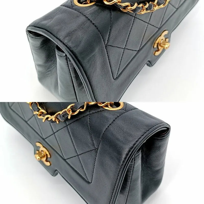 jr660-chanel-vintage-black-lambskin-quilted-flap-bag