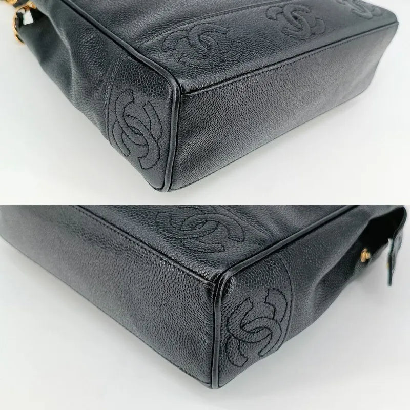 jt425-chanel-vintage-black-caviar-leather-6cc-embossed-logo-tote-bag