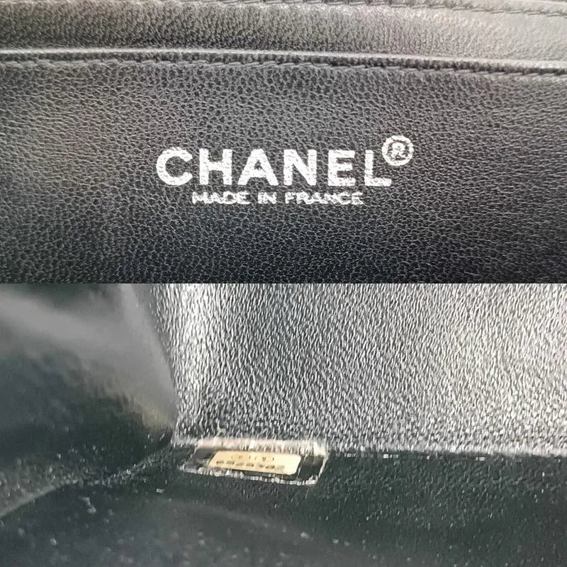 js662-chanel-vintage-black-lambskin-checked-255-flap-bag